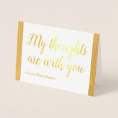 Dorée Carte Sympathie simple Gold Foil (Devant)