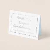 Dorée Carte Sympathie simple Silver Foil (Devant)