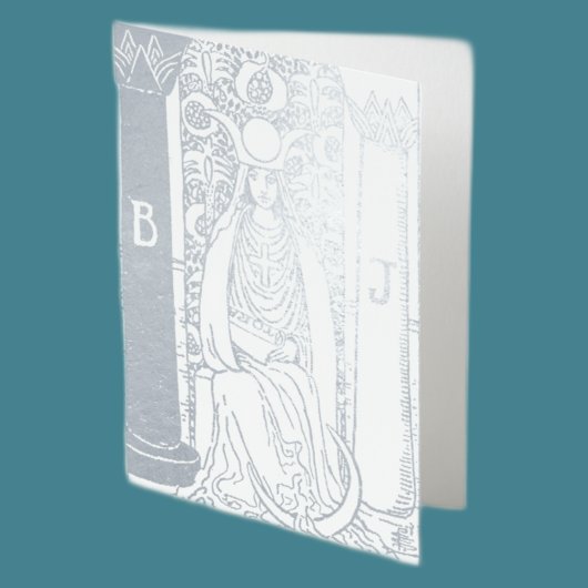 Dorée Carte Tarot Argent Haute Prêtesse