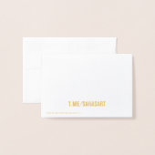 Dorée Chic Salon Spa Foil Carte cadeau (Derrière avec enveloppe)