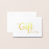 Dorée Chic Salon Spa Foil Carte cadeau (Devant avec enveloppe)