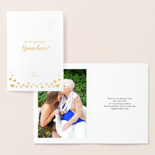 Dorée Cœurs en or Carte photo en feuille pour la fête