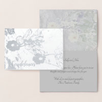 Condoléances et Sympathie Carte florale à huile d'