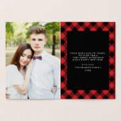 Dorée Cosy Plaid en rouge | Foil Carte photo (Intérieur)