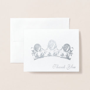 Dorée Couronne carte de remerciements