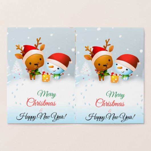 Dorée Coussin de lancer de carte de Noël joyeux (Intérieur)