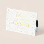 Dorée Croire Carte photo de vacances | Véritables étoile (Devant)