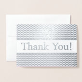 Dorée Customisé et basique "Merci !" Carte (Devant avec enveloppe)