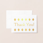 Dorée Customisé Gold Foil "Merci !" Carte (Devant avec enveloppe)
