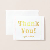 Dorée Customisé "Merci !" Carte (Devant avec enveloppe)