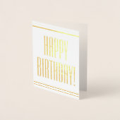 Dorée Dapper Gold Foil "HEUREUX ANNIVERSAIRE !" Carte (Devant)