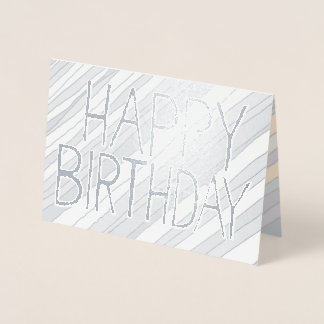 Dorée Desert Stripes Metallic Foil Bonne carte d'anniver