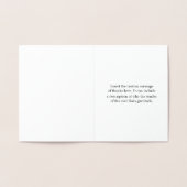 Dorée Élégant et propre "Merci pour votre aide !" Carte (Intérieur)