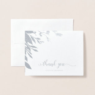 Dorée Elégante carte à huile Merci de calligraphie