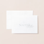 Dorée Elégante carte de mariage moderne (Devant avec enveloppe)