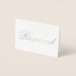 Dorée Elégante carte de table à huile d'argent réservée