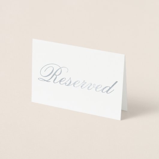Dorée Elégante carte de table à huile d'argent réservée (Devant)