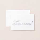 Dorée Elégante carte de table à huile d'argent réservée (Devant avec enveloppe)
