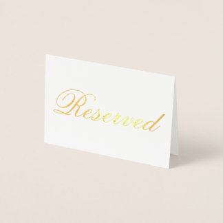Dorée Elégante carte de table Gold Réservé