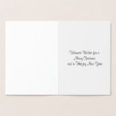 Dorée Élégante carte de voeux Arbre de Noël doré (Intérieur)