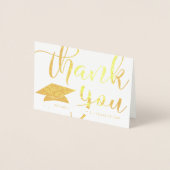 Dorée Élégante carte d'huile de Merci de diplôme (Devant)