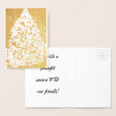 Dorée Élégante carte Foil de sapin doré de Noël (Affichage)