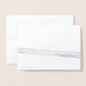 Dorée Etched Foil Happy Hanoukka Carte photo Abstrait (Derrière avec enveloppe)