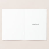 Dorée être vous petite carte de feuille or (Intérieur)