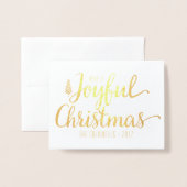 Dorée Faites un joyeux voeux de Noël | Carte Gold Foil (Devant avec enveloppe)