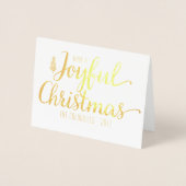 Dorée Faites un joyeux voeux de Noël | Carte Gold Foil (Devant)