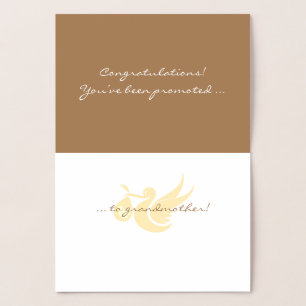Dorée Félicitation ! Carte Foil Grand-Mère
