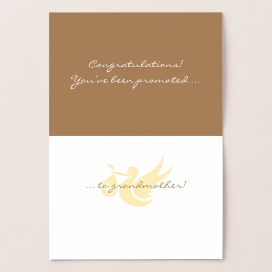 Dorée Félicitation ! Carte Foil Grand-Mère (Intérieur)