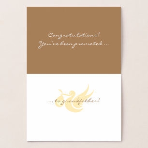 Dorée Félicitation ! Carte Foil Grand-Père