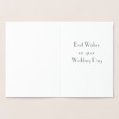 Dorée Félicitations du jour de mariage Carte de voeux (Intérieur)