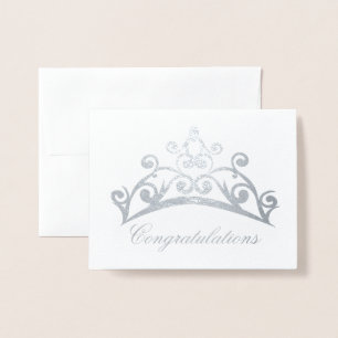 Dorée Félicitations Note Concours de carte de la Couronn