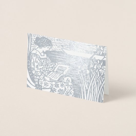 Dorée Femme lisant la carte Foil (Devant)