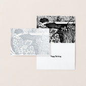 Dorée Femme lisant la carte Foil (Affichage)