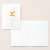 Dorée Fleurs sauvages Maman Fête des mères Carte en papi (Affichage)