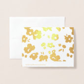 Dorée Foil Delicate Positionne La Carte De Papeterie Pla (Derrière avec enveloppe)