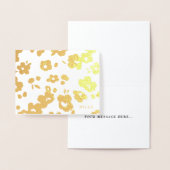 Dorée Foil Delicate Positionne La Carte De Papeterie Pla (Affichage)