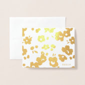 Dorée Foil Delicate Positionne La Carte De Papeterie Pla (Devant avec enveloppe)