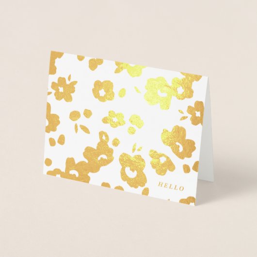 Dorée Foil Delicate Positionne La Carte De Papeterie Pla (Devant)