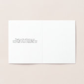 Dorée Foil Llama Carte de remerciements (Intérieur)