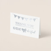 Dorée Foil réel impair premier Carte de remerciements d' (Devant)