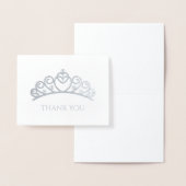 Dorée Foil Tiara Carte de remerciements (Affichage)