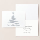 Dorée Forme de l'arbre de Noël - Carte de voeux Argent (Affichage)