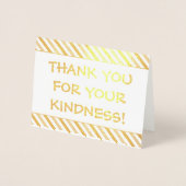 Dorée Fun & Upbeat "MERCI FOR Your KINDNESS!" Carte (Devant)