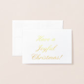 Dorée Gold Foil "Ayez un joyeux Noël !" Carte (Devant avec enveloppe)