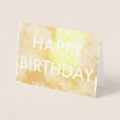 Dorée Gold Foil Bonne carte d'anniversaire (Devant)