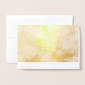 Dorée Gold Foil Bonne carte d'anniversaire (Derrière avec enveloppe)